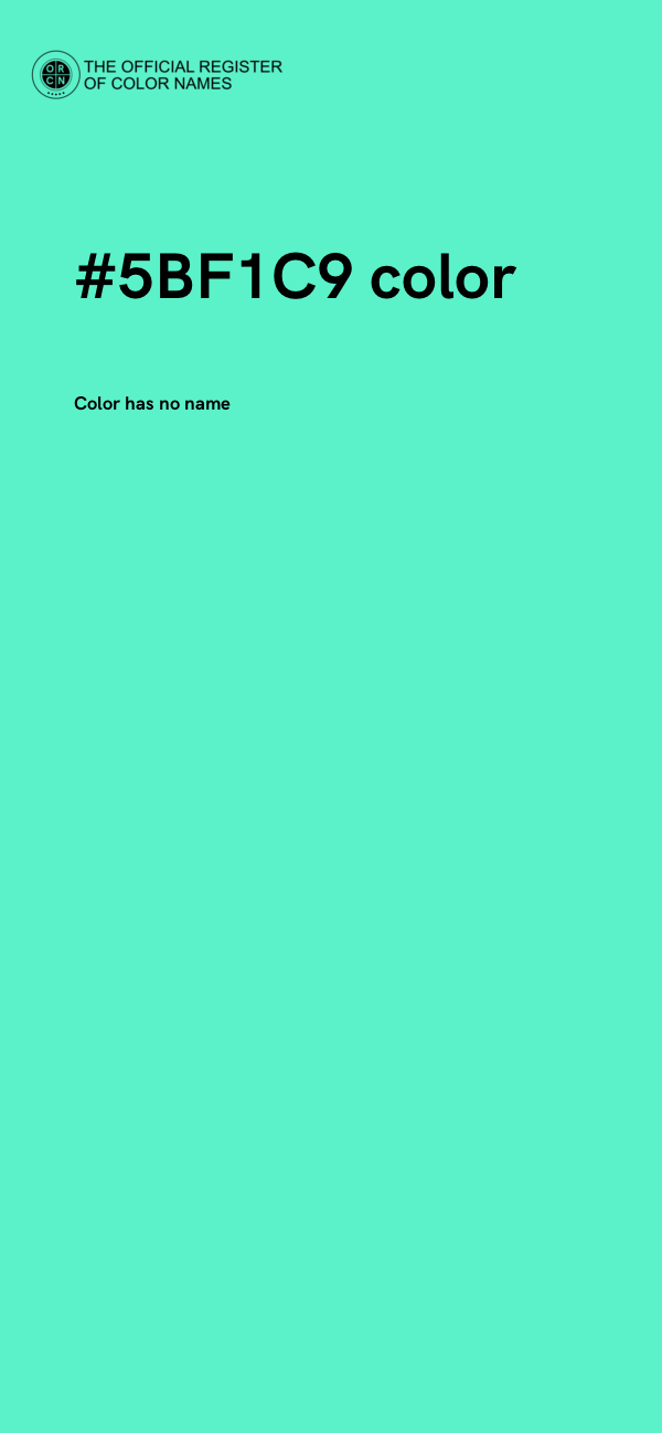 #5BF1C9 color image