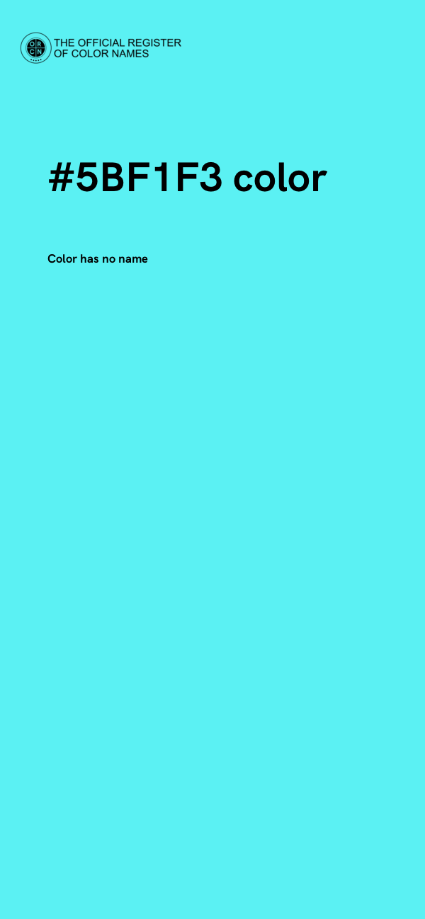 #5BF1F3 color image