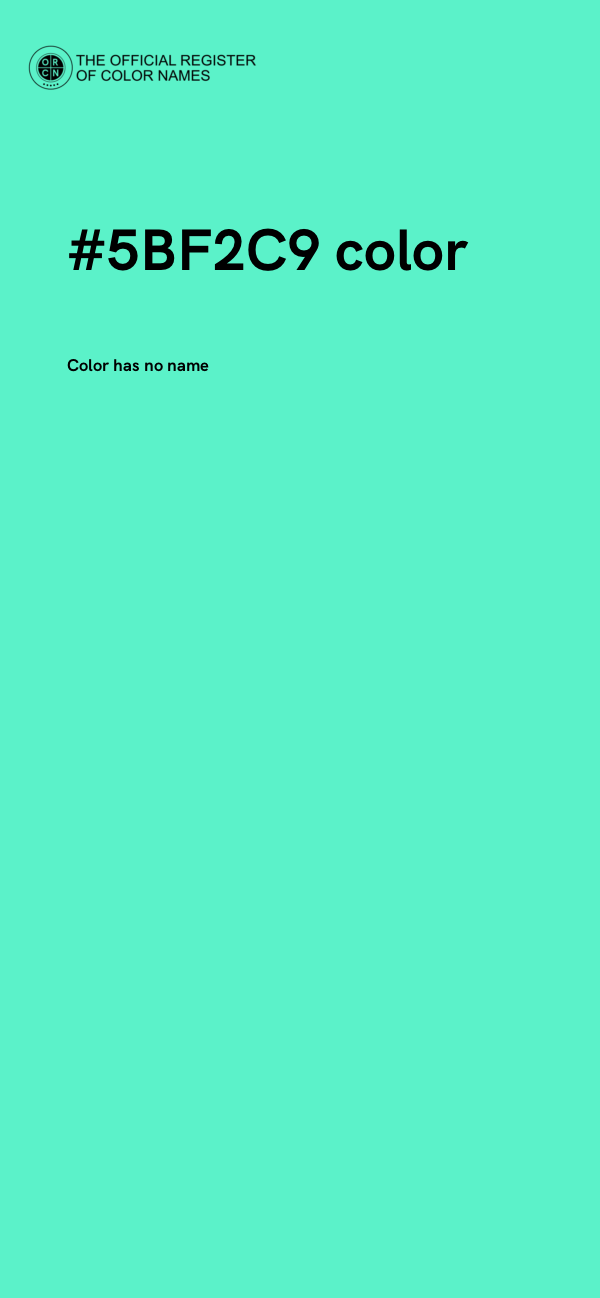 #5BF2C9 color image
