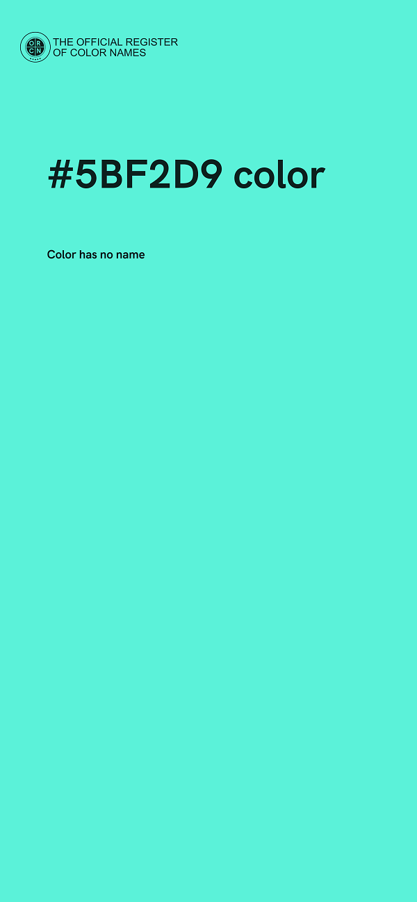 #5BF2D9 color image