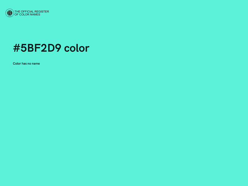 #5BF2D9 color image