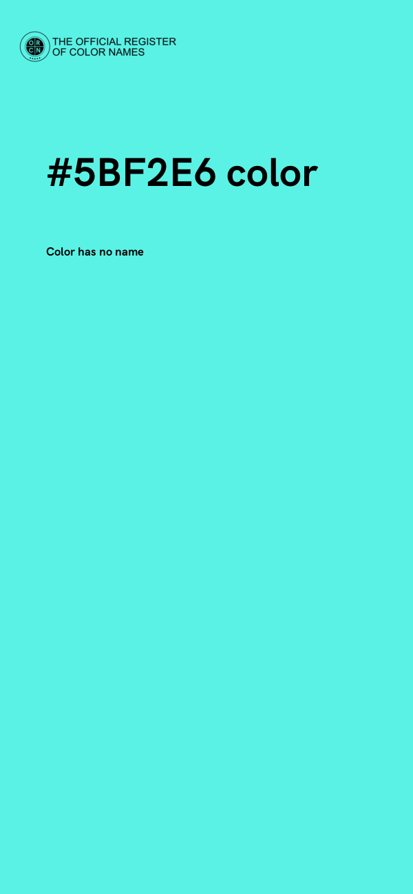 #5BF2E6 color image