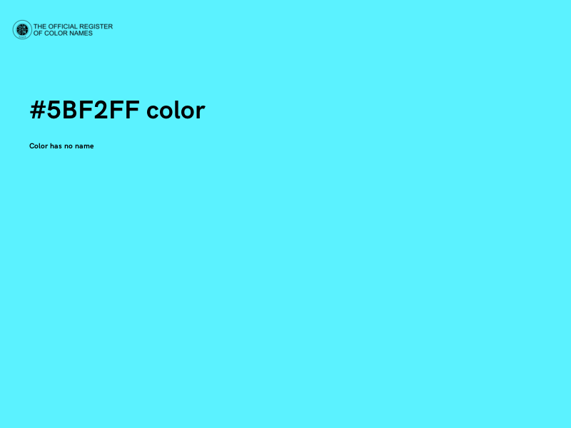 #5BF2FF color image