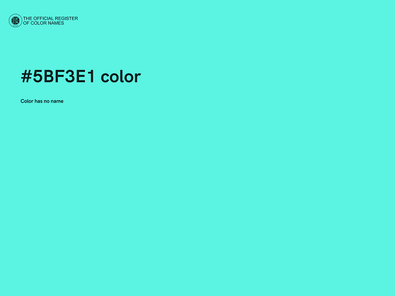 #5BF3E1 color image