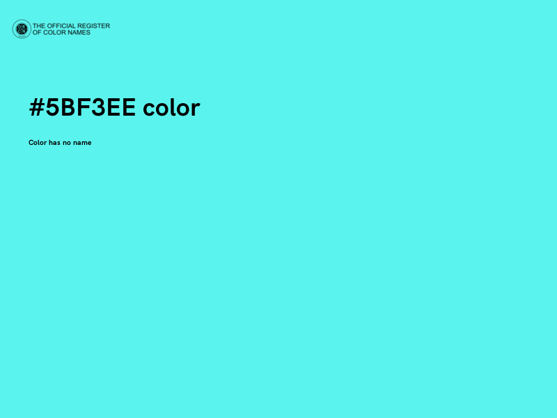 #5BF3EE color image