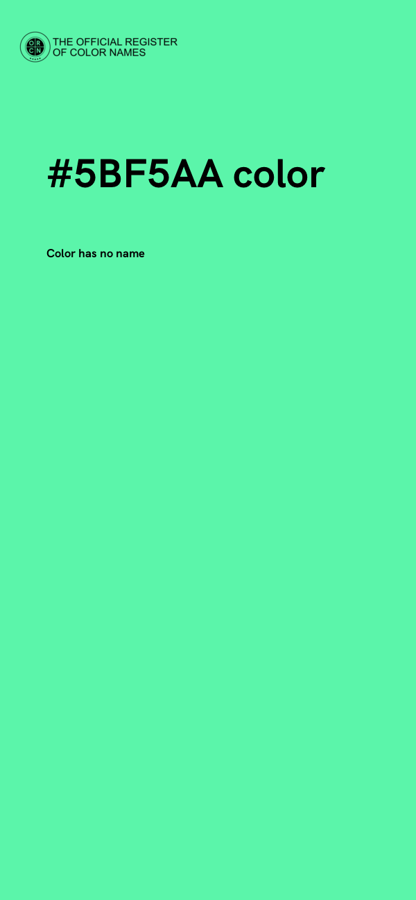 #5BF5AA color image