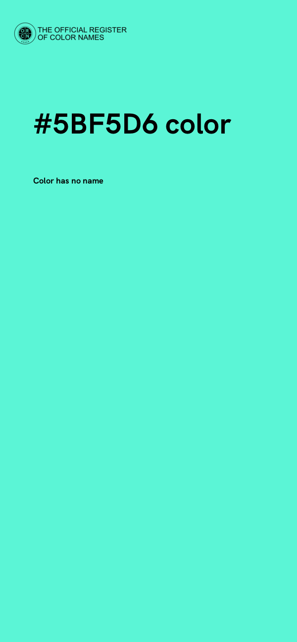 #5BF5D6 color image