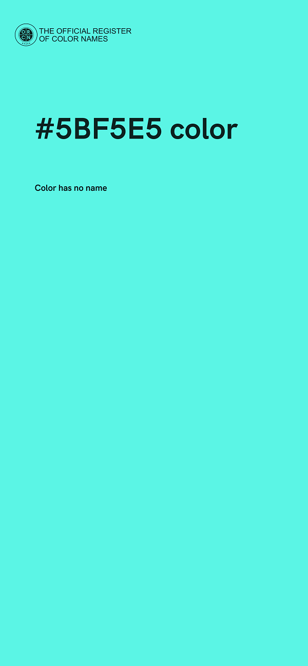 #5BF5E5 color image