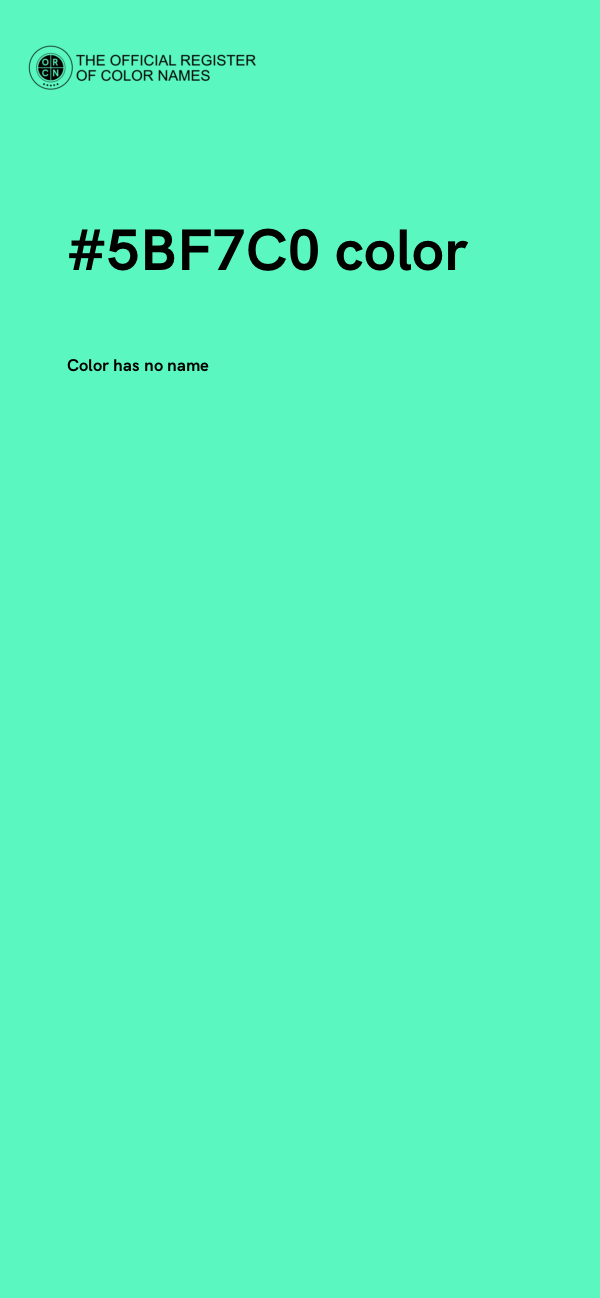 #5BF7C0 color image