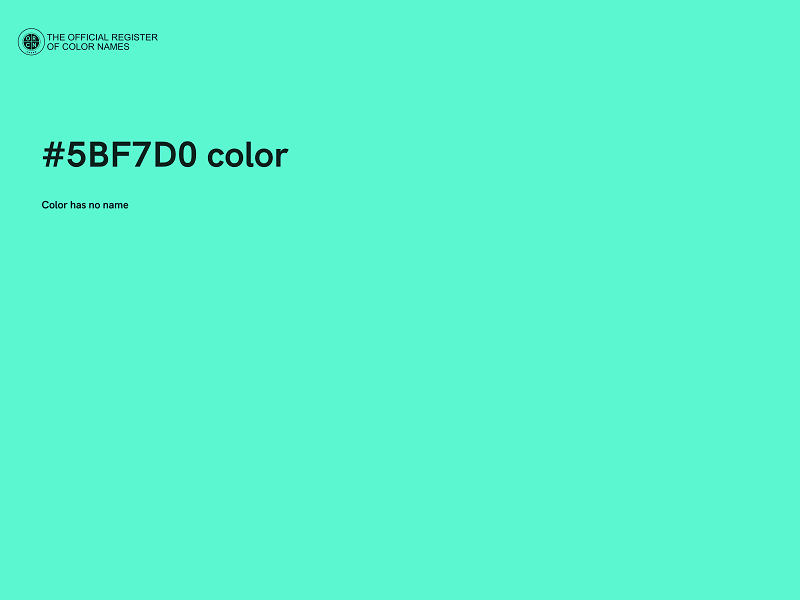 #5BF7D0 color image