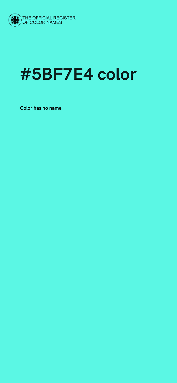 #5BF7E4 color image