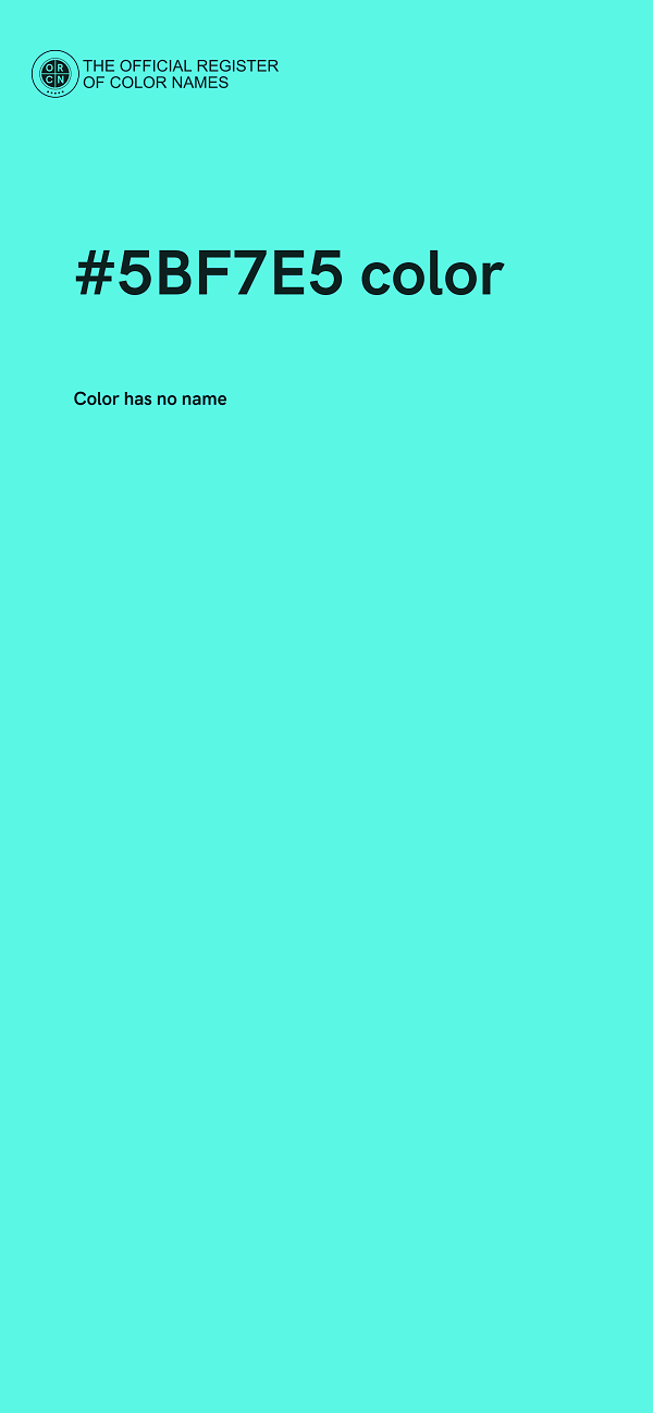#5BF7E5 color image