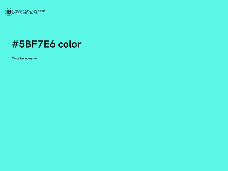 #5BF7E6 color image