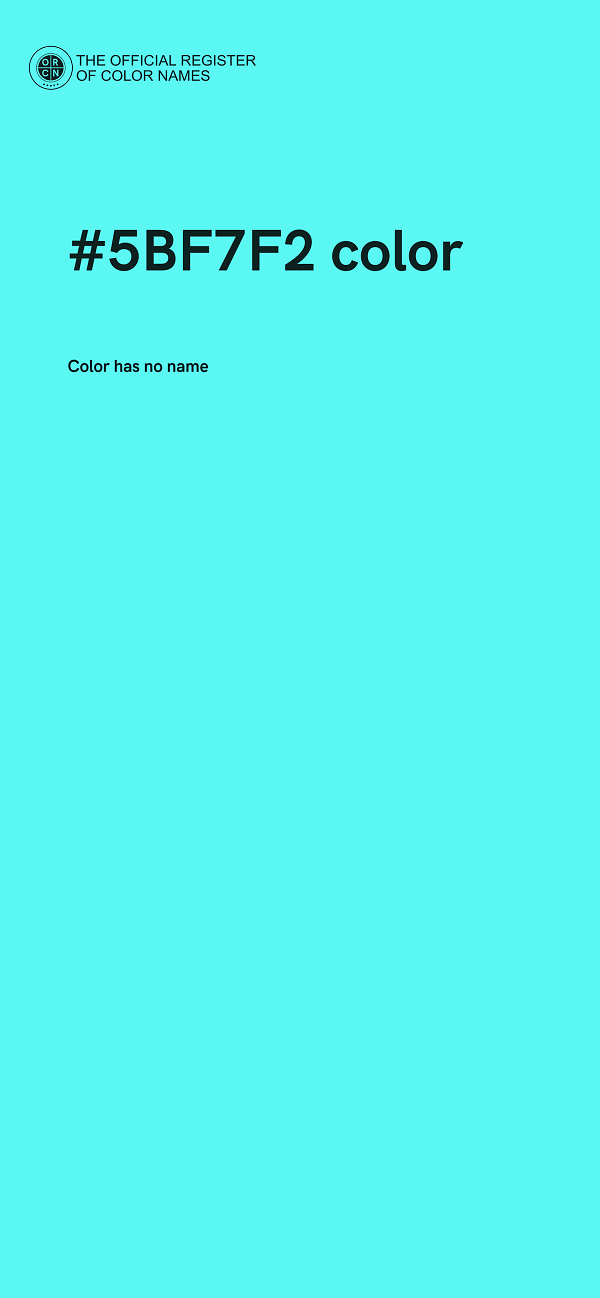 #5BF7F2 color image