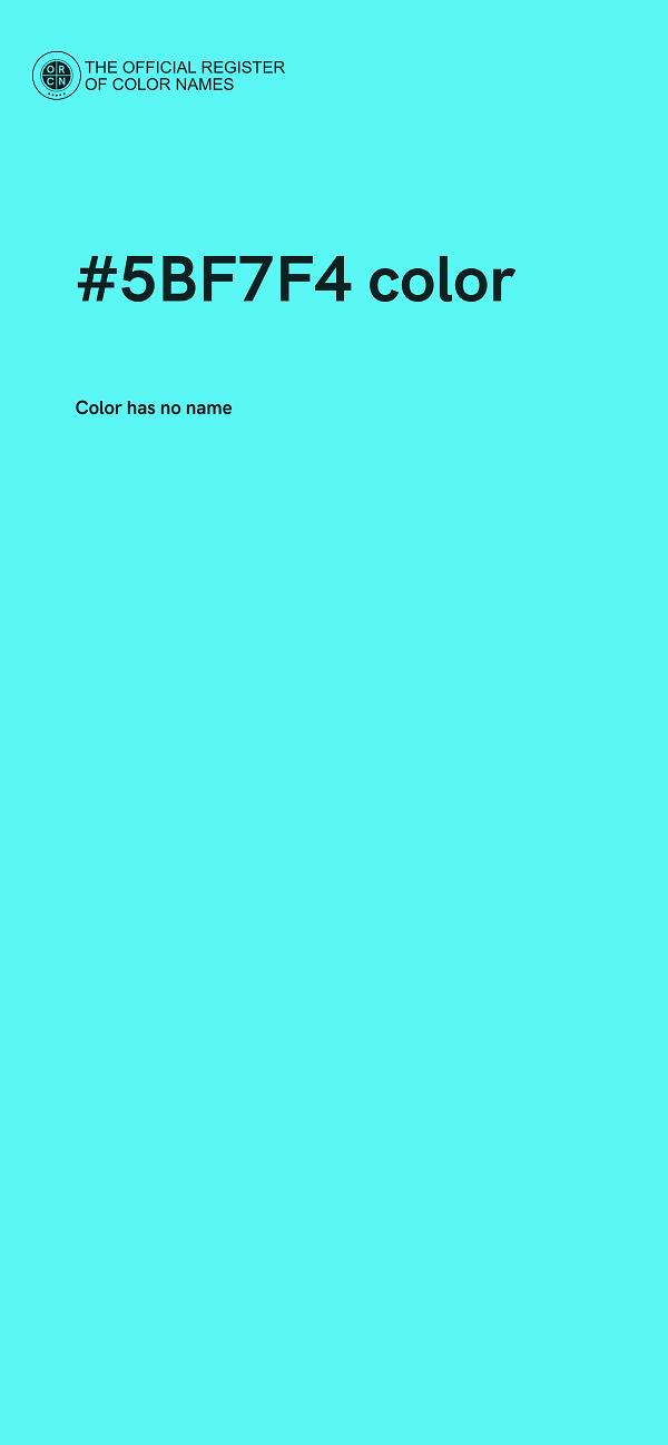 #5BF7F4 color image