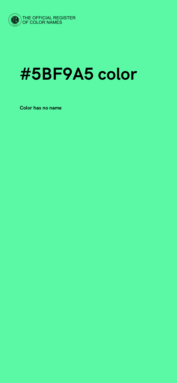 #5BF9A5 color image