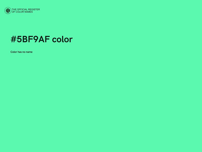 #5BF9AF color image