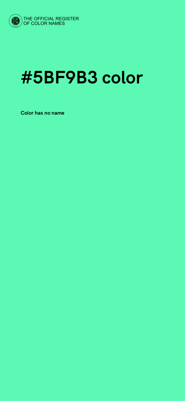 #5BF9B3 color image