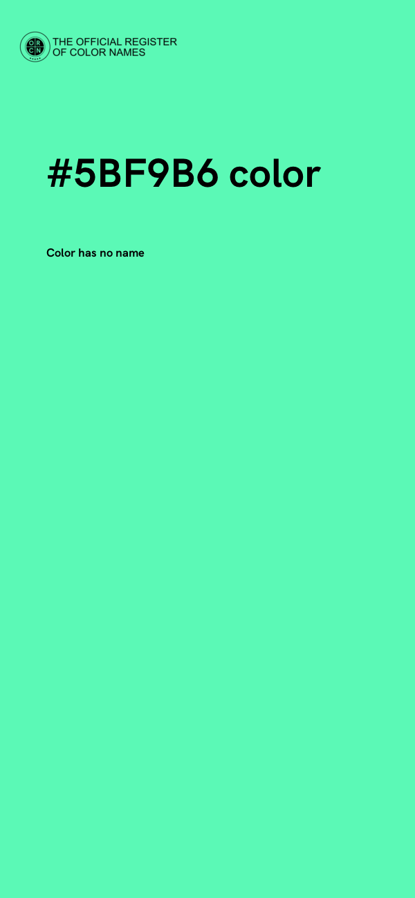 #5BF9B6 color image