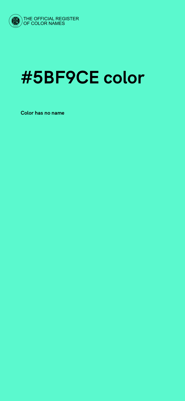 #5BF9CE color image