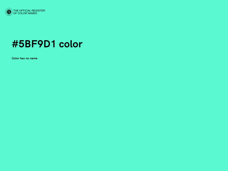 #5BF9D1 color image