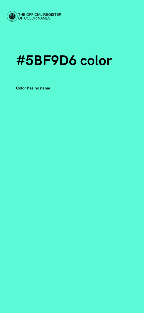 #5BF9D6 color image
