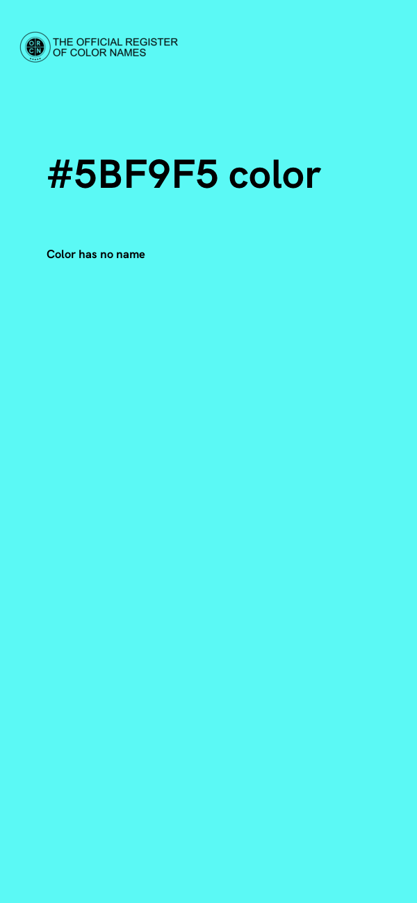 #5BF9F5 color image