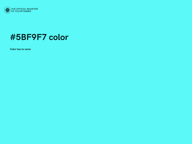#5BF9F7 color image