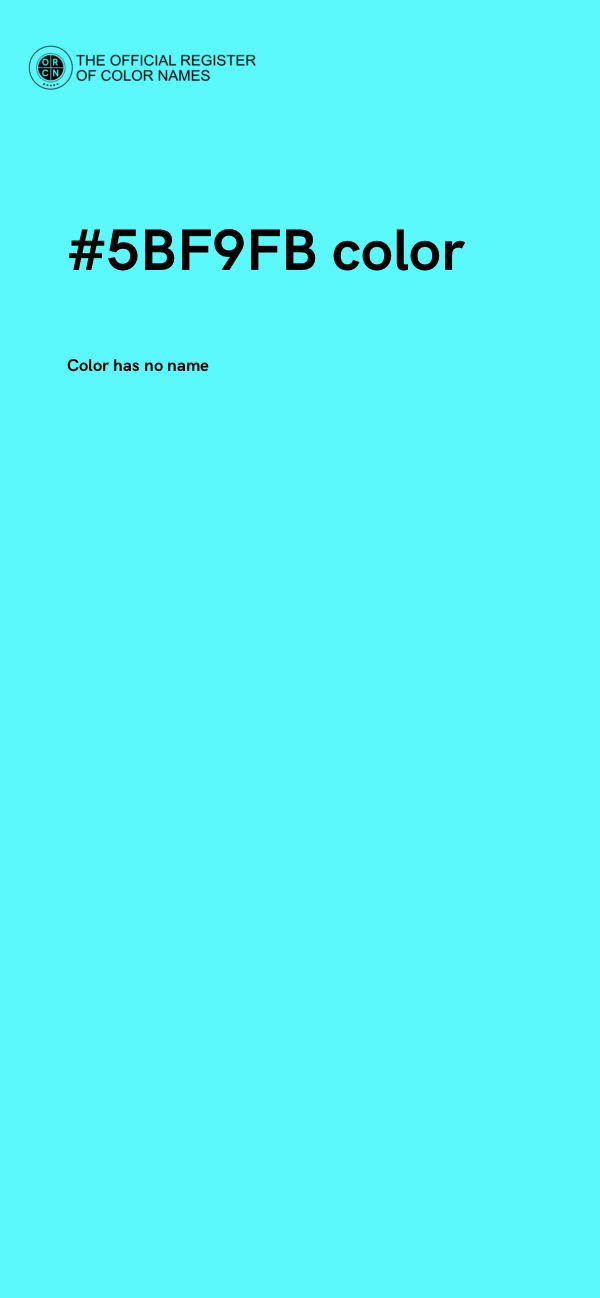 #5BF9FB color image