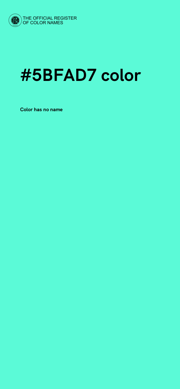 #5BFAD7 color image