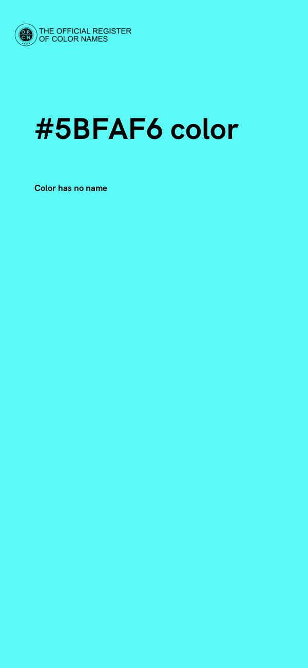 #5BFAF6 color image