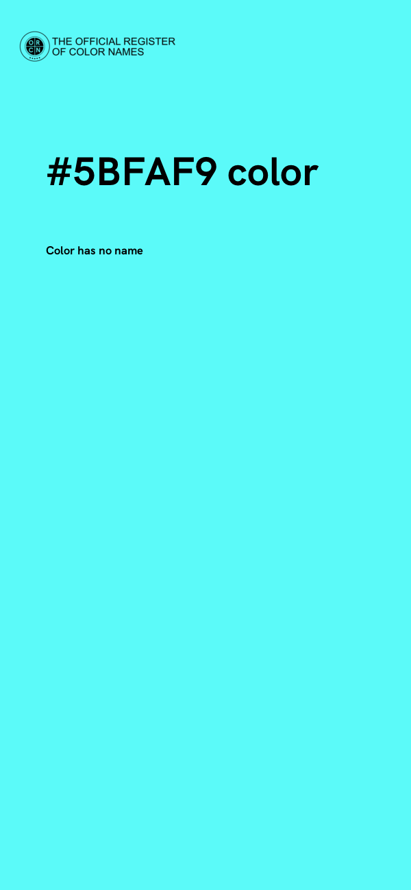 #5BFAF9 color image