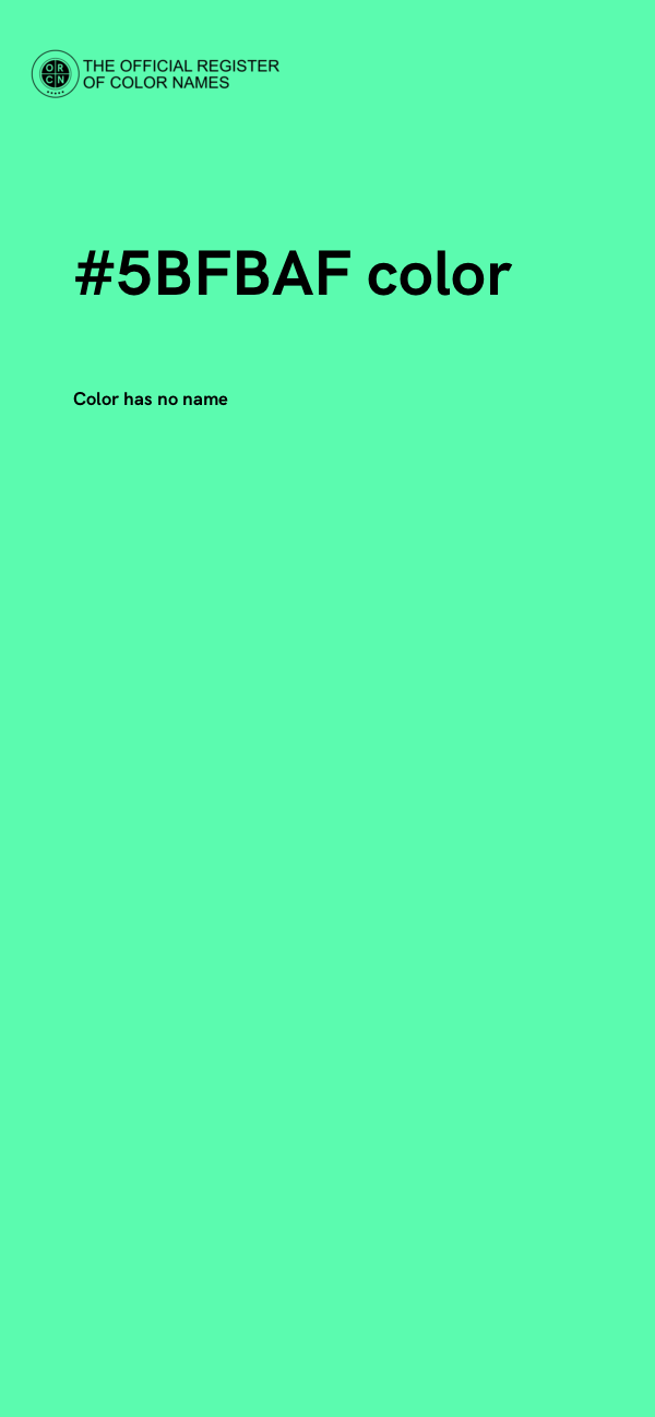 #5BFBAF color image