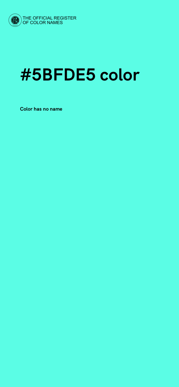 #5BFDE5 color image