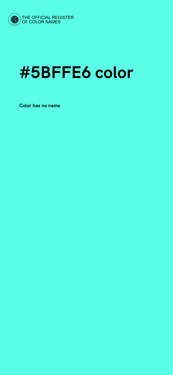 #5BFFE6 color image