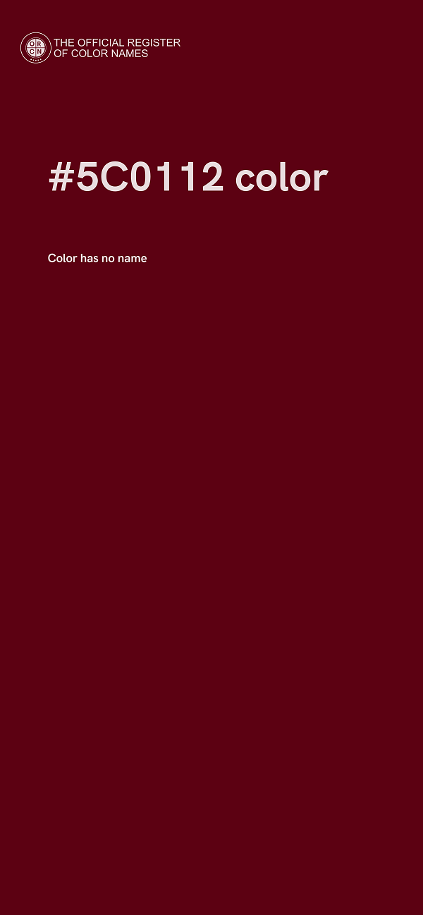 #5C0112 color image