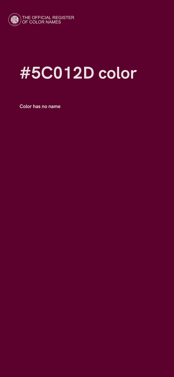 #5C012D color image