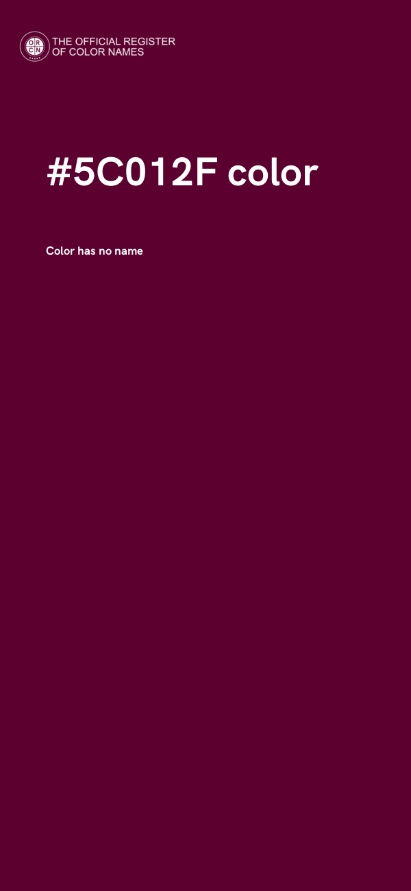 #5C012F color image