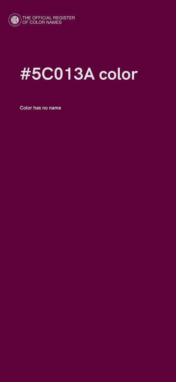 #5C013A color image