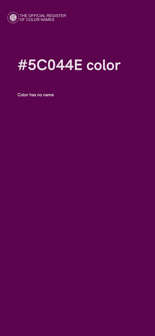 #5C044E color image