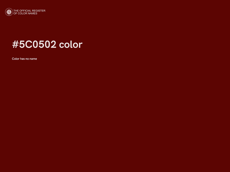 #5C0502 color image