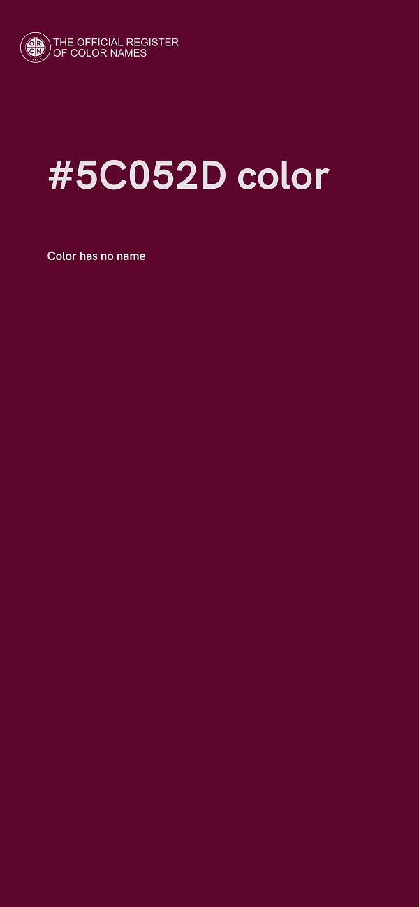 #5C052D color image