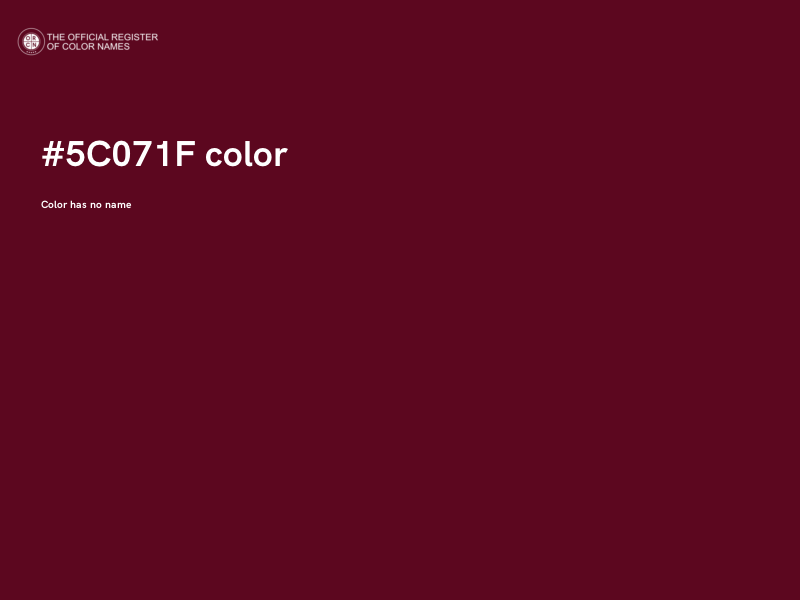 #5C071F color image