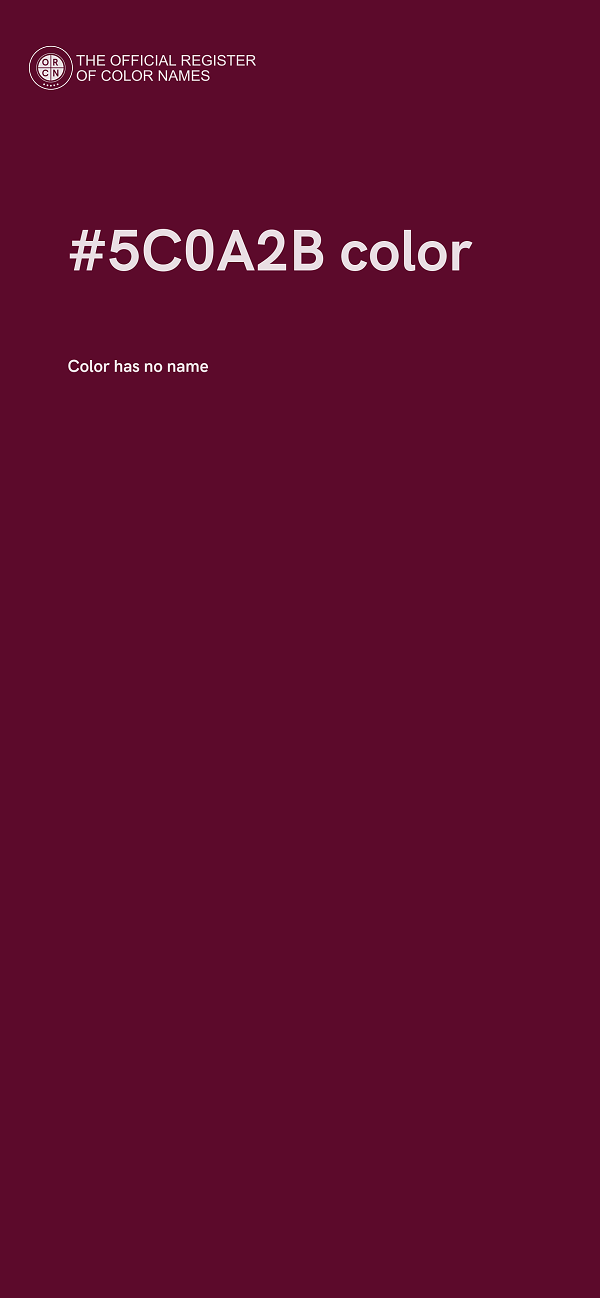 #5C0A2B color image
