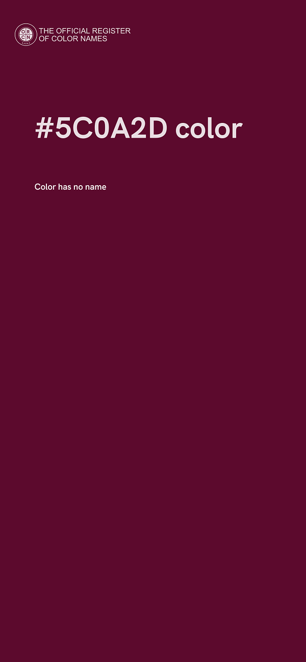 #5C0A2D color image