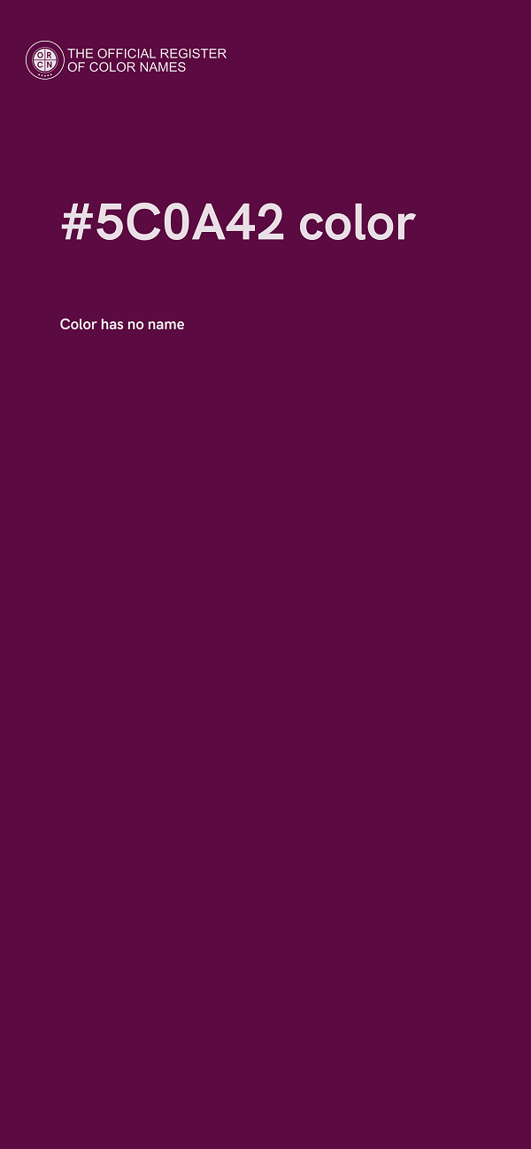 #5C0A42 color image