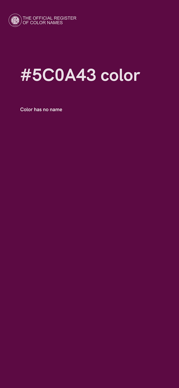 #5C0A43 color image