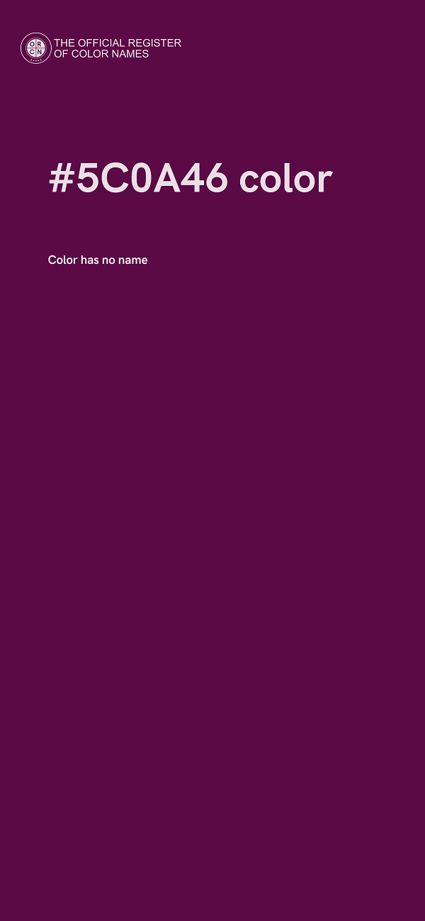 #5C0A46 color image