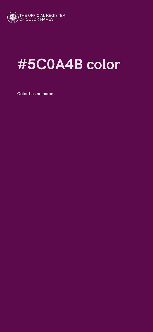 #5C0A4B color image