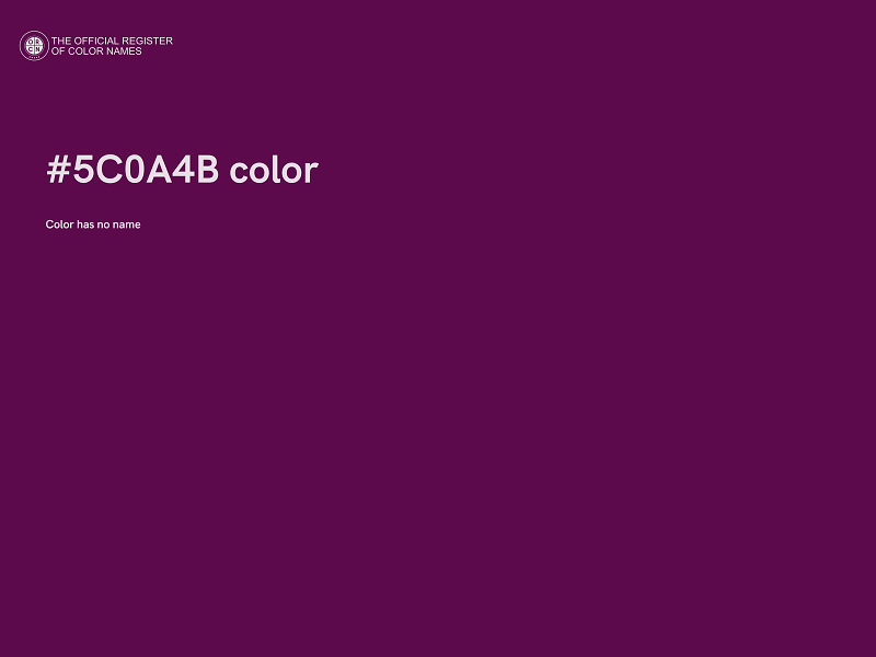#5C0A4B color image